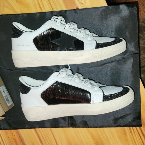 Vintage Havana Sneakers- Mercer-White with Black Croco-7.5 - Picture 5 of 6